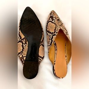 Zara MULES LOAFERS- snakeskin print